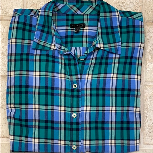 Talbots Tops - Talbots Classic Cotton Shirt - Misses Medium